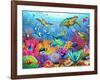 Turtle Coral Reef-Adrian Chesterman-Framed Art Print