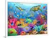 Turtle Coral Reef-Adrian Chesterman-Framed Art Print