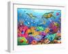 Turtle Coral Reef-Adrian Chesterman-Framed Art Print