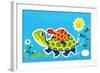 Turtle Dad-null-Framed Art Print