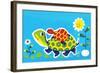 Turtle Dad-null-Framed Art Print