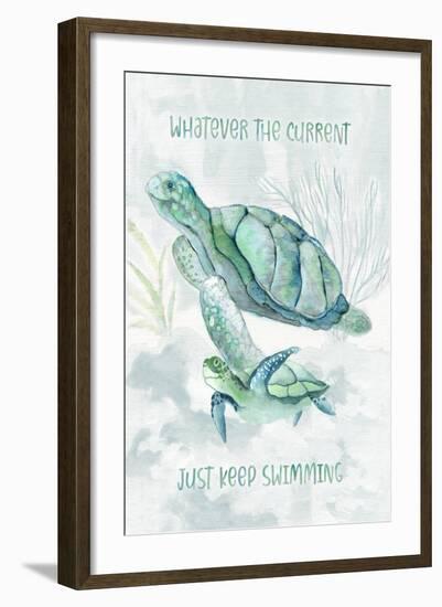 Turtle Family II-Janet Tava-Framed Art Print