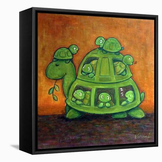 Turtle Family-Kourosh-Framed Stretched Canvas