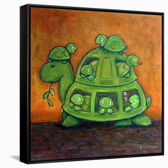 Turtle Family-Kourosh-Framed Stretched Canvas