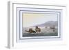 Turtle Fishing in the Water-J.h. Clark-Framed Premium Giclee Print