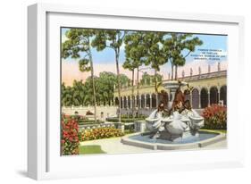 Turtle Fountain, Ringling Museum, Sarasota, Florida-null-Framed Art Print