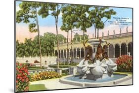 Turtle Fountain, Ringling Museum, Sarasota, Florida-null-Mounted Art Print