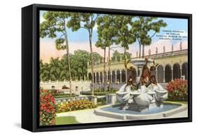 Turtle Fountain, Ringling Museum, Sarasota, Florida-null-Framed Stretched Canvas