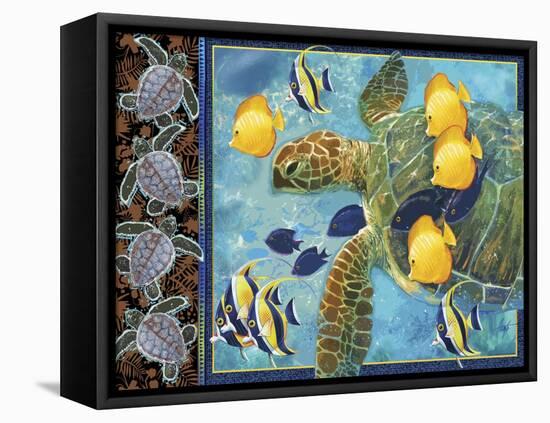 Turtle Hatchlings-James Mazzotta-Framed Stretched Canvas