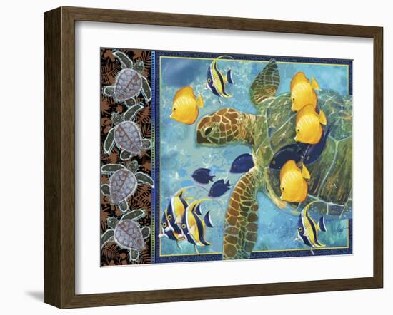 Turtle Hatchlings-James Mazzotta-Framed Giclee Print