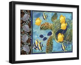 Turtle Hatchlings-James Mazzotta-Framed Giclee Print