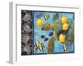 Turtle Hatchlings-James Mazzotta-Framed Giclee Print