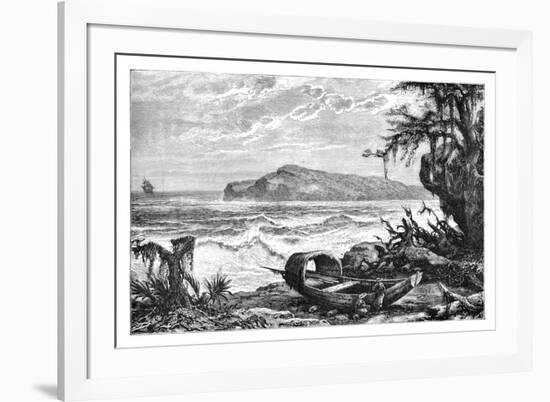 Turtle Island, View Taken at the Mouth of the Three Rivers, C1890-null-Framed Giclee Print