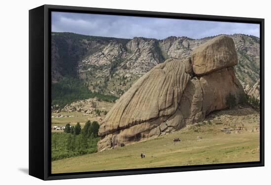 Turtle Rock, Terelj National Park, Central Mongolia-Eleanor Scriven-Framed Stretched Canvas