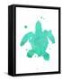 Turtle Splat-Jace Grey-Framed Stretched Canvas