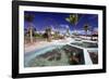 Turtle Yearlings In Pool Cayman Turtle Farm-George Oze-Framed Photographic Print