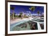 Turtle Yearlings In Pool Cayman Turtle Farm-George Oze-Framed Photographic Print