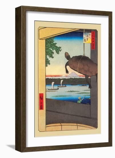 Turtle-Ando Hiroshige-Framed Art Print