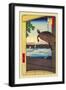 Turtle-Ando Hiroshige-Framed Art Print