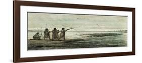 Turtles Hunt 1869 Peru-null-Framed Giclee Print