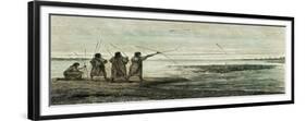 Turtles Hunt 1869 Peru-null-Framed Giclee Print