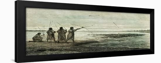 Turtles Hunt 1869 Peru-null-Framed Premium Giclee Print