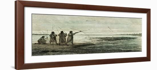 Turtles Hunt 1869 Peru-null-Framed Giclee Print