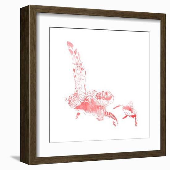 Turtles In The Sea Coral-Milli Villa-Framed Art Print