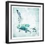 Turtles In The Sea-Milli Villa-Framed Art Print