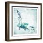 Turtles In The Sea-Milli Villa-Framed Art Print