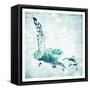Turtles In The Sea-Milli Villa-Framed Stretched Canvas