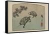 Turtles (Kame)-Ando Hiroshige-Framed Stretched Canvas