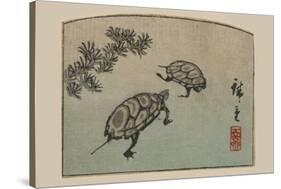 Turtles (Kame)-Ando Hiroshige-Stretched Canvas