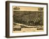 Tuscaloosa, Alabama - Panoramic Map-Lantern Press-Framed Art Print