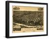 Tuscaloosa, Alabama - Panoramic Map-Lantern Press-Framed Art Print