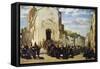 Tuscan Artillery in Montechiaro-Telemaco Signorini-Framed Stretched Canvas