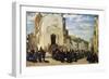 Tuscan Artillery in Montechiaro-Telemaco Signorini-Framed Giclee Print