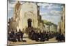 Tuscan Artillery in Montechiaro-Telemaco Signorini-Mounted Giclee Print