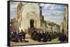 Tuscan Artillery in Montechiaro-Telemaco Signorini-Framed Stretched Canvas