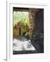 Tuscan Courtyard, Early Evening-Helen J. Vaughn-Framed Giclee Print