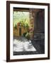 Tuscan Courtyard, Early Evening-Helen J. Vaughn-Framed Giclee Print