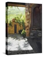 Tuscan Courtyard, Early Evening-Helen J. Vaughn-Stretched Canvas