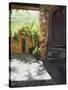 Tuscan Courtyard, Early Evening-Helen J. Vaughn-Stretched Canvas