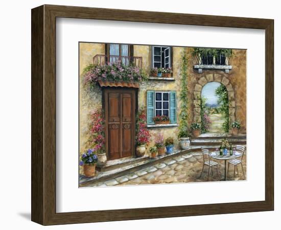 Tuscan Courtyard-Marilyn Dunlap-Framed Art Print