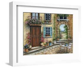 Tuscan Courtyard-Marilyn Dunlap-Framed Art Print