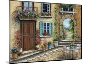 Tuscan Courtyard-Marilyn Dunlap-Mounted Art Print