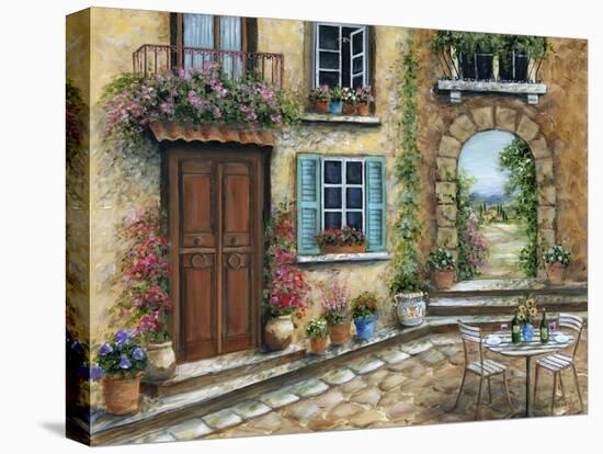 Tuscan Courtyard-Marilyn Dunlap-Stretched Canvas