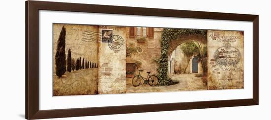 Tuscan Courtyard-Keith Mallett-Framed Premium Giclee Print