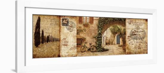 Tuscan Courtyard-Keith Mallett-Framed Art Print