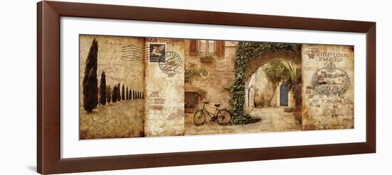 Tuscan Courtyard-Keith Mallett-Framed Art Print